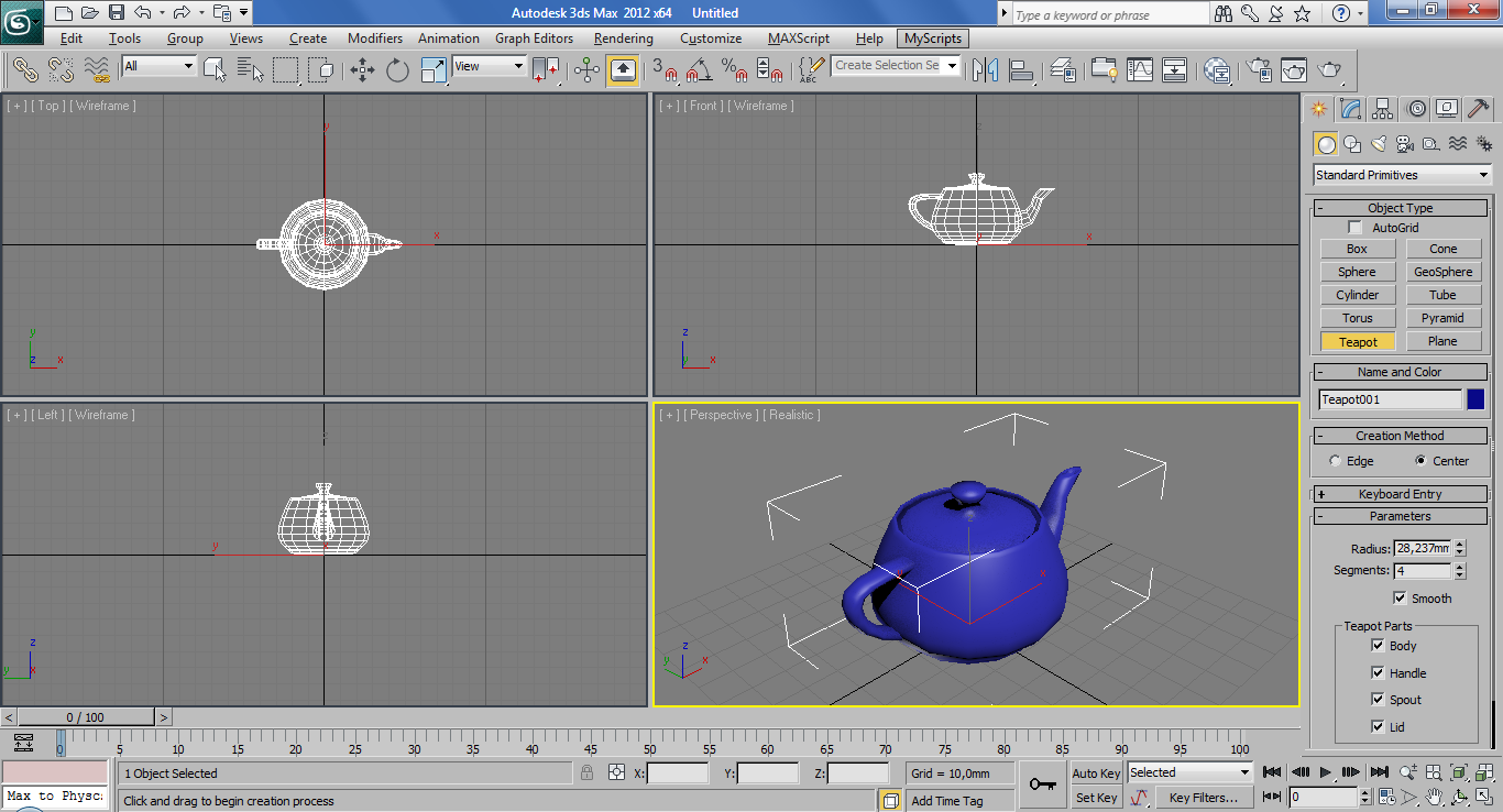 Режимы отображения объектов в 3DsMax - Информационные кейсы